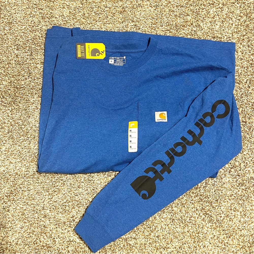 Carhartt Loose Fit Heavyweight Long sleeve graphic pocket shirt XL NWT